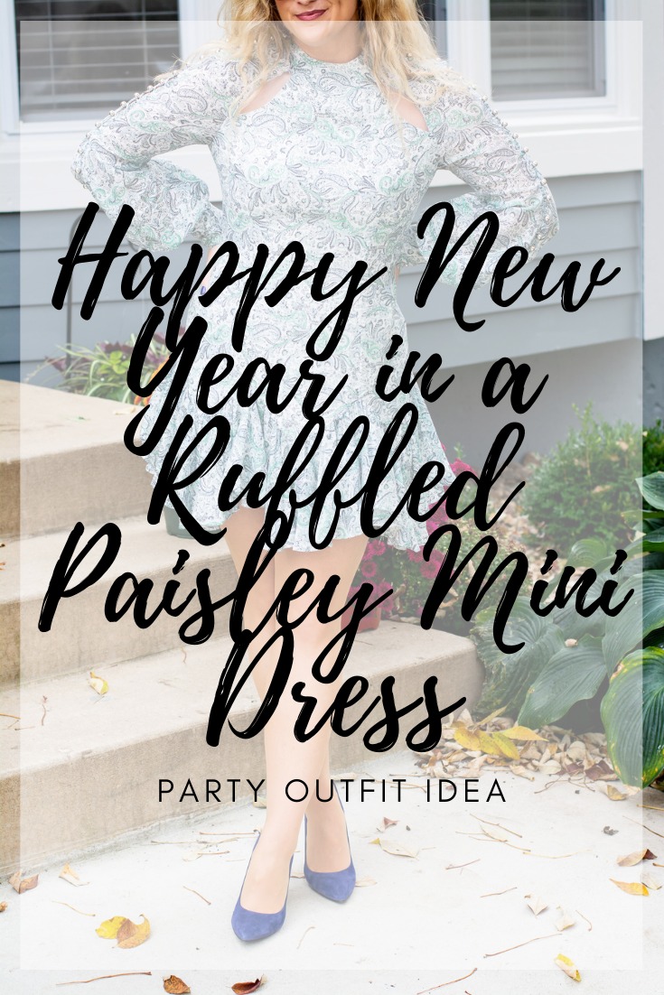 Party Outfit Idea: Ruffled Paisley Mini Dress. | LSR