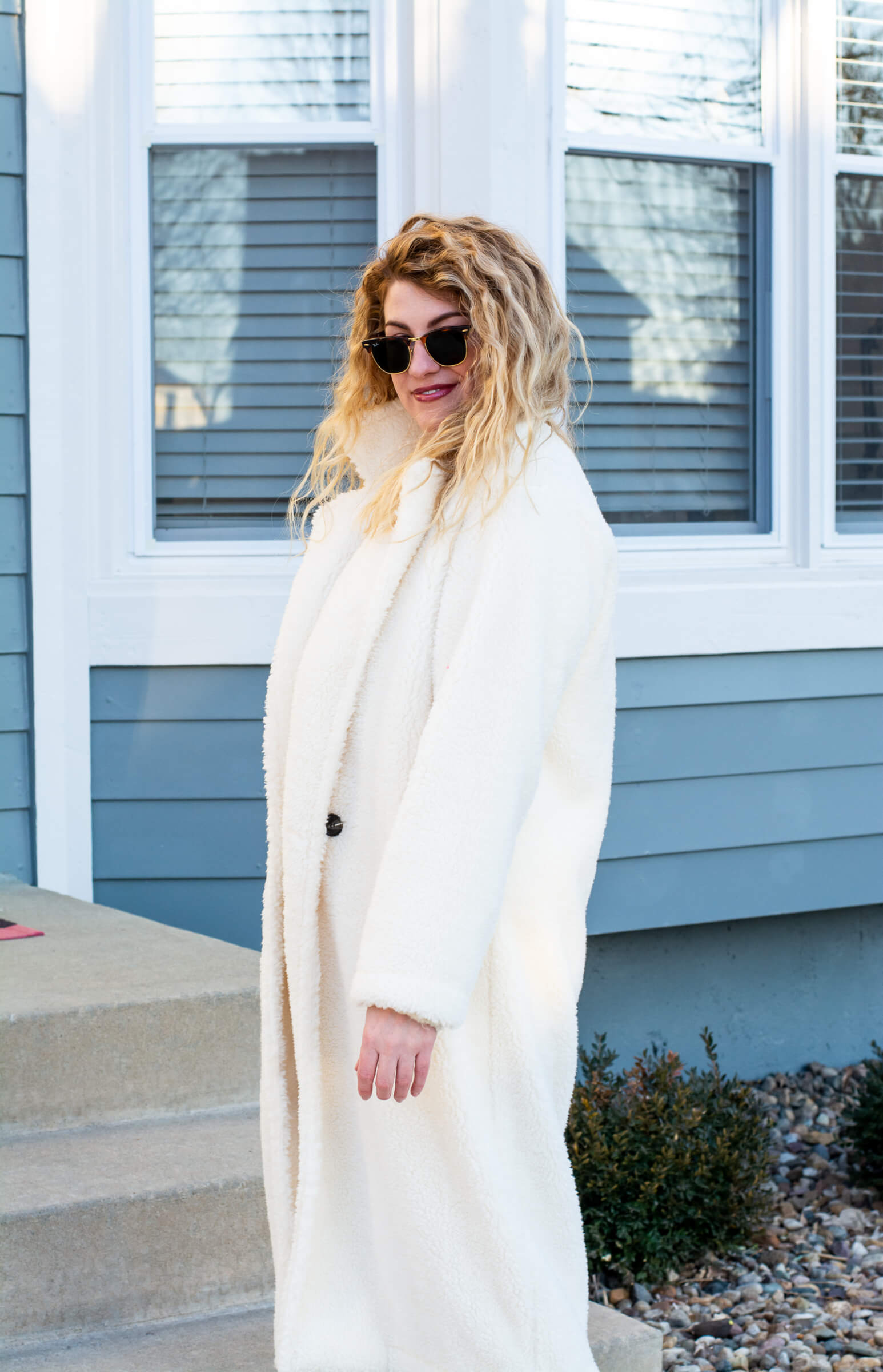 All-Winter White Outfit + Chunky Sneakers.