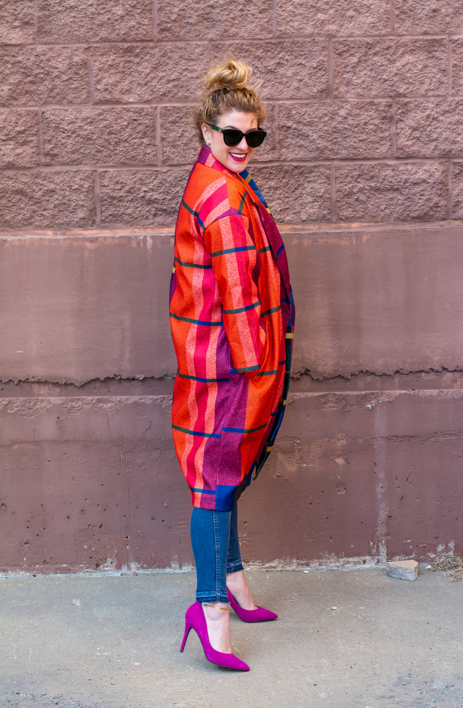 Bright Car Coat for Early Spring with Pink Pumps. | LSR