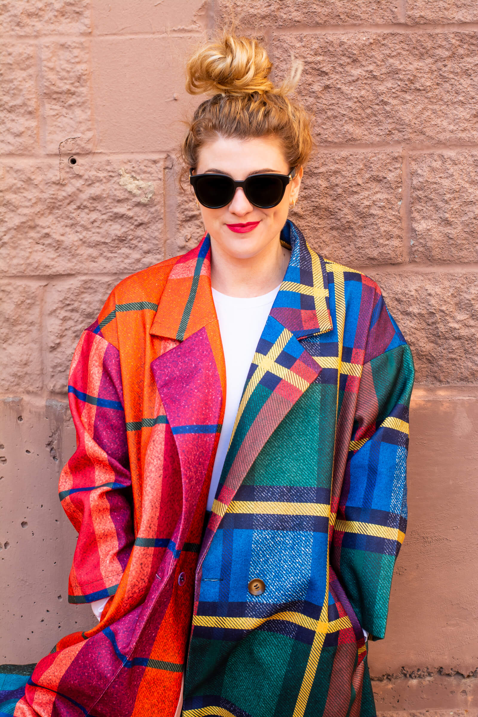 Multi-colored Plaid Coat for Early Spring. | LSR