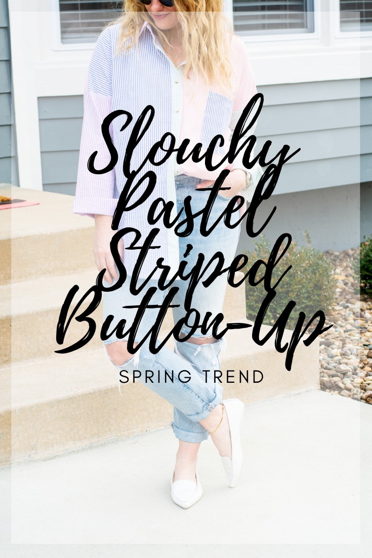 Spring Trend: Pastel-Striped Slouchy Button-Up. | LSR