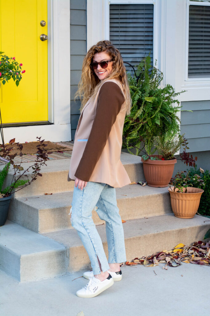A Color-block Blazer and (Super Affordable!) Jeans for Fall. | LSR