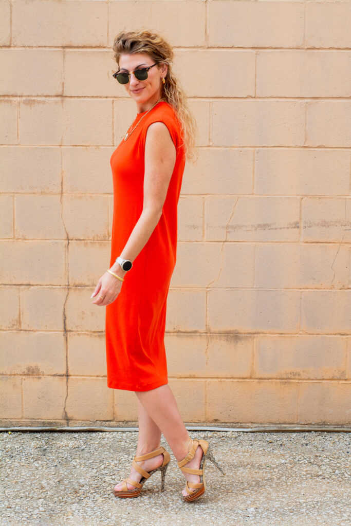 Summer Outfit Idea: Tangerine Cotton Dress. | LSR