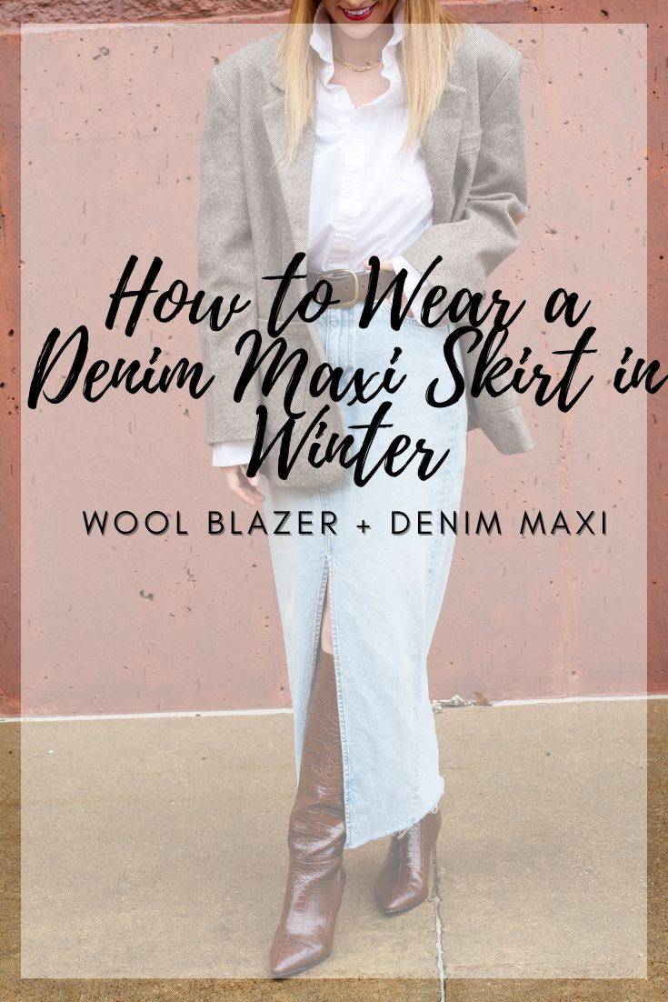 How to Wear a Denim Skirt for Winter. | LSR