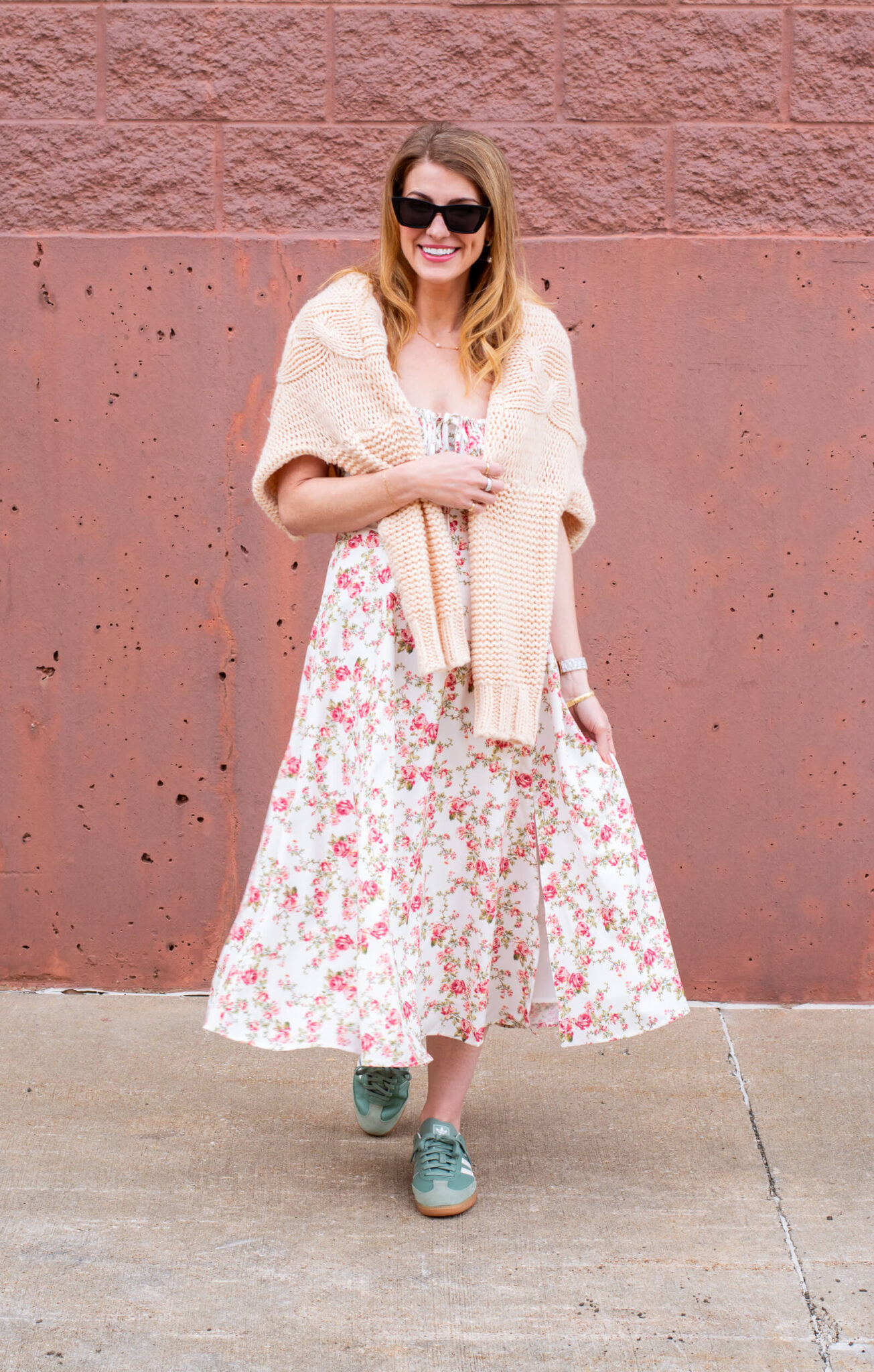 Floral Corset Dress with Sambas for Spring. | LSR