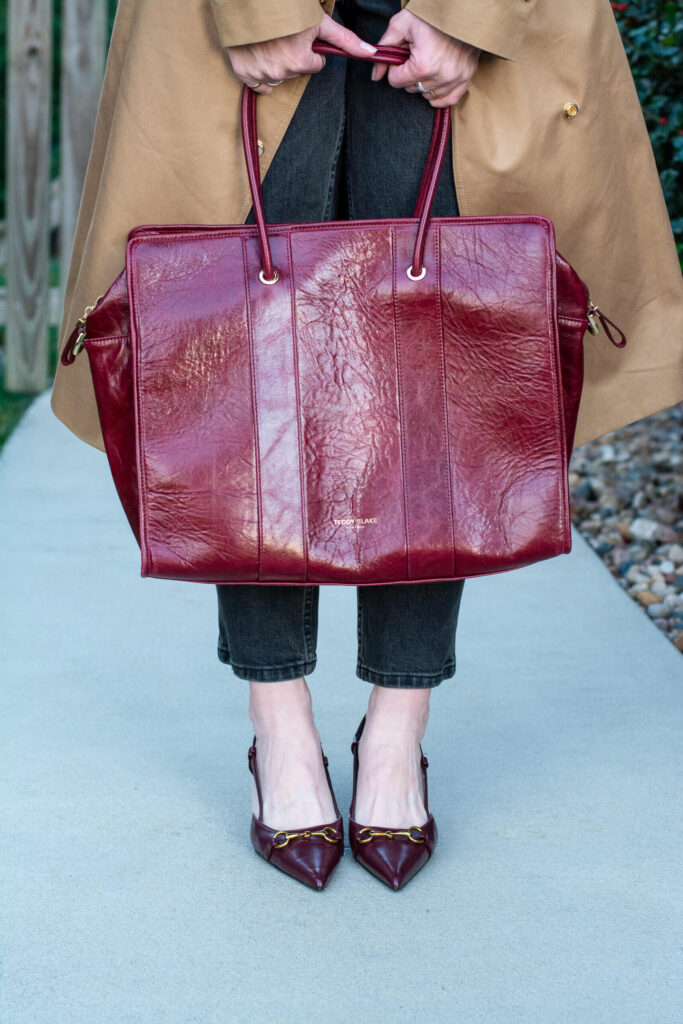 Burgundy Teddy Blake Bag. | LSR