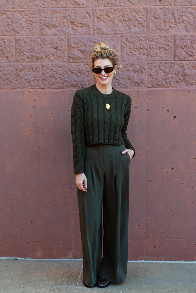 Holiday Outfit Idea: Olive Green All Over. | LSR