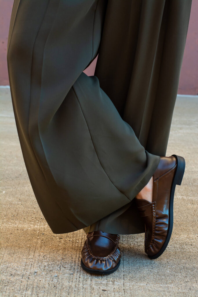 Brown Loafers with Pleated Trousers. | LSR